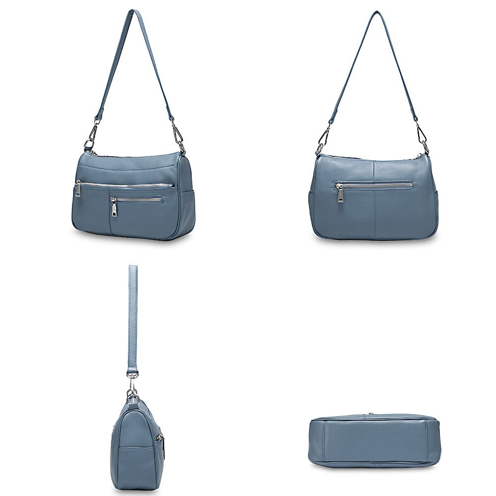 Zency Noble Women Shoulder Bag 100% Genuine Leather Fashion Crossbody Purse Handbag