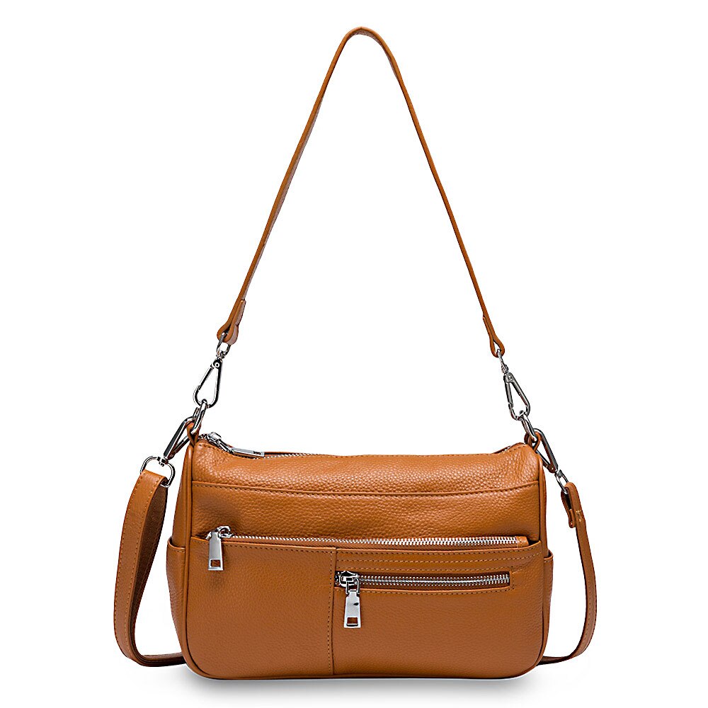 Zency Noble Women Shoulder Bag 100% Genuine Leather Fashion Crossbody Purse Handbag