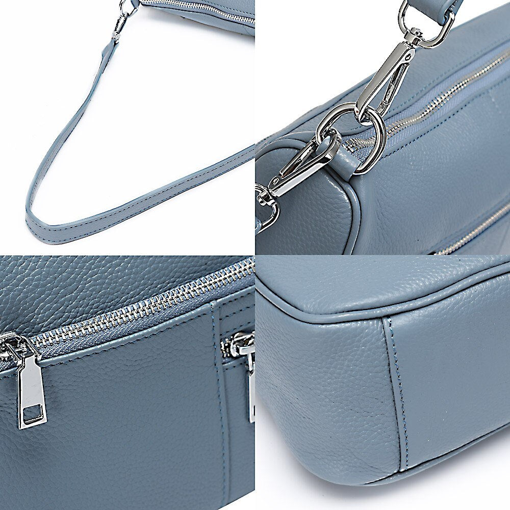 Zency Noble Women Shoulder Bag 100% Genuine Leather Fashion Crossbody Purse Handbag