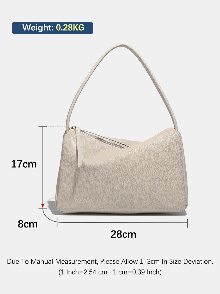 Zency Retro Elegant Genuine Leather Top-handle Bag For Women