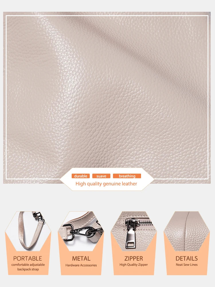 Zency Women Genuine Leather Hobo Bag