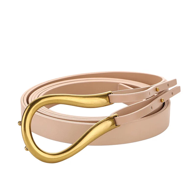 Zency Soft Cowhide Leather Waistband Versatile Elegant Fashion Design Women Belt For Dress