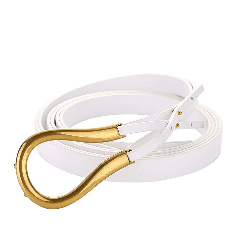 Zency Soft Cowhide Leather Waistband Versatile Elegant Fashion Design Women Belt For Dress