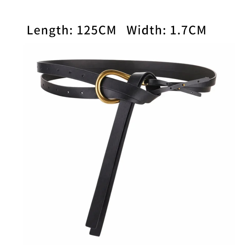 Zency Soft Cowhide Leather Waistband Versatile Elegant Fashion Design Women Belt For Dress