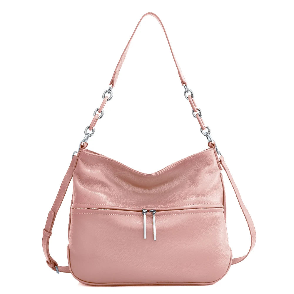 Zency Soft Cowhide Leather Winter Women's Shoulder Bag Casual Commuter