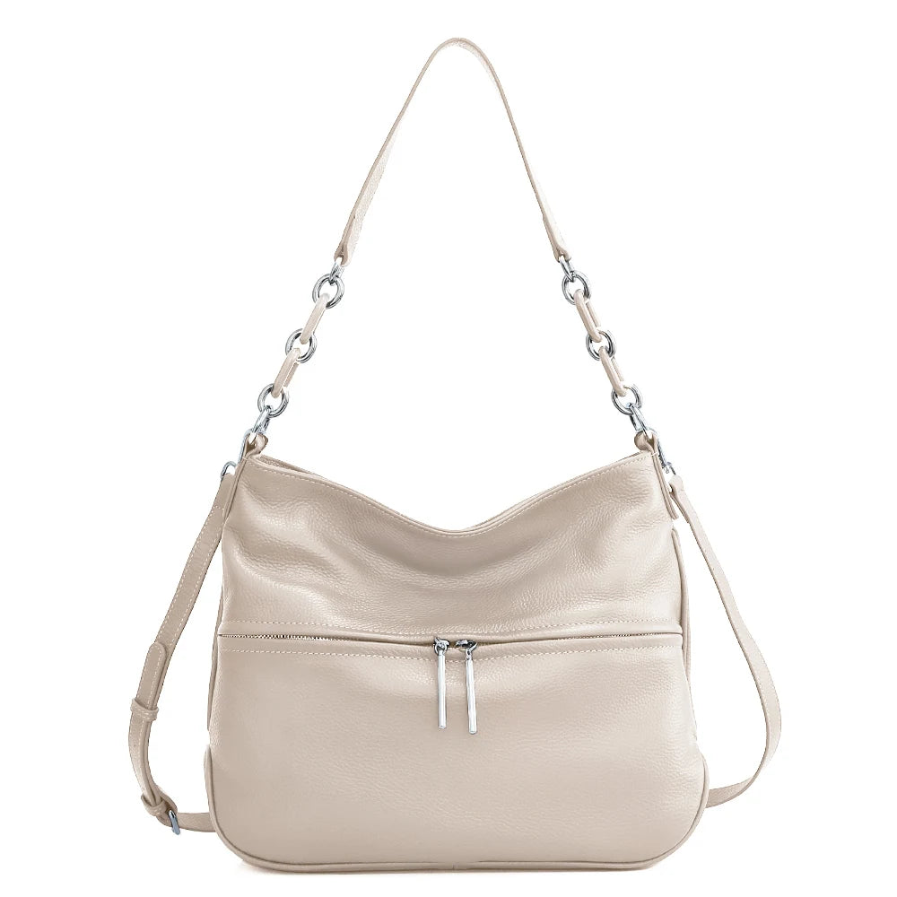 Zency Soft Cowhide Leather Winter Women's Shoulder Bag Casual Commuter