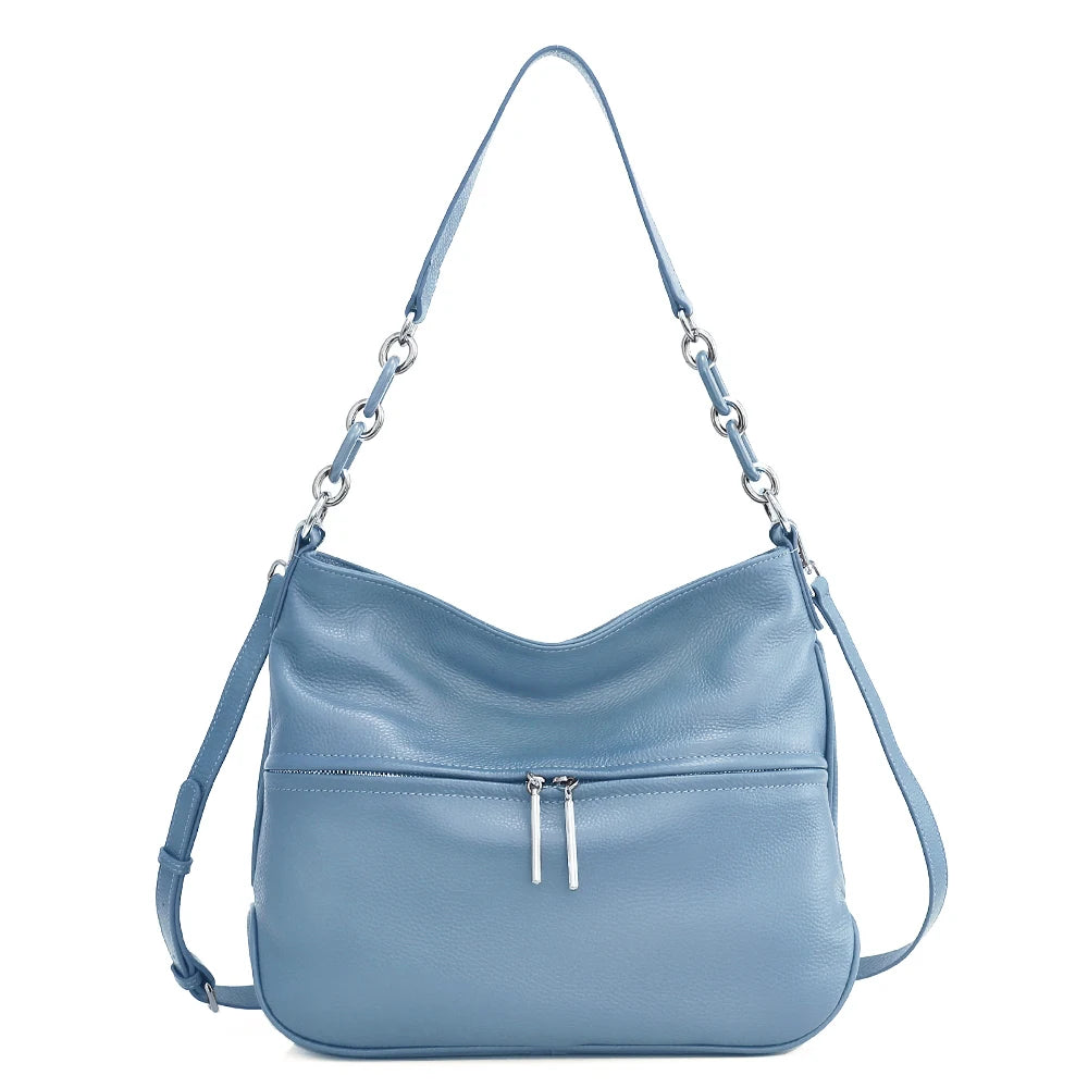 Zency Soft Cowhide Leather Winter Women's Shoulder Bag Casual Commuter