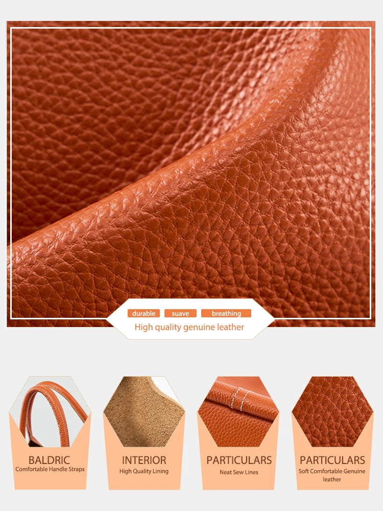 Zency Soft Genuine Leather Women's Tote Bag Handbag