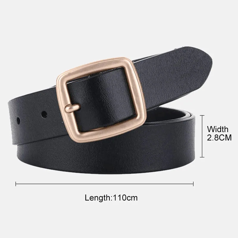 Zency High Quality Fashion Pin Buckle Waist Belt For Jeans Black White Brown