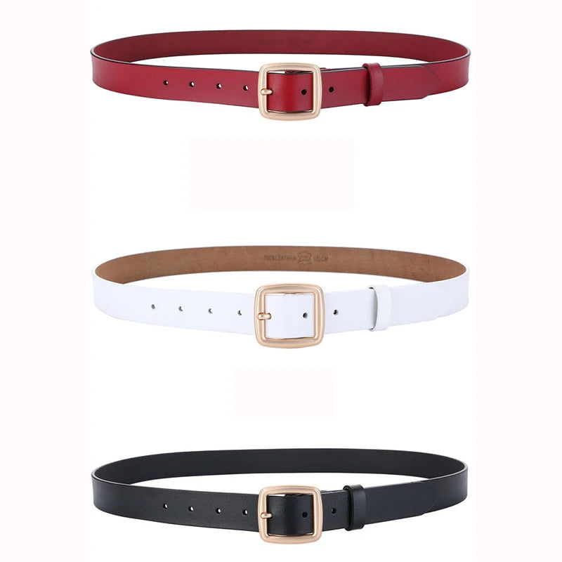 Zency High Quality Fashion Pin Buckle Waist Belt For Jeans Black White Brown
