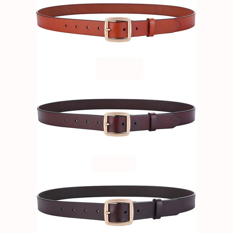 Zency High Quality Fashion Pin Buckle Waist Belt For Jeans Black White Brown