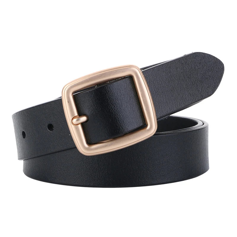 Zency High Quality Fashion Pin Buckle Waist Belt For Jeans Black White Brown