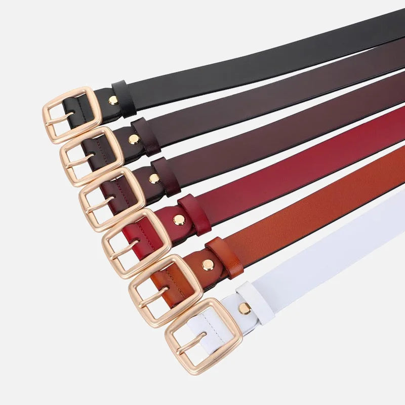 Zency High Quality Fashion Pin Buckle Waist Belt For Jeans Black White Brown