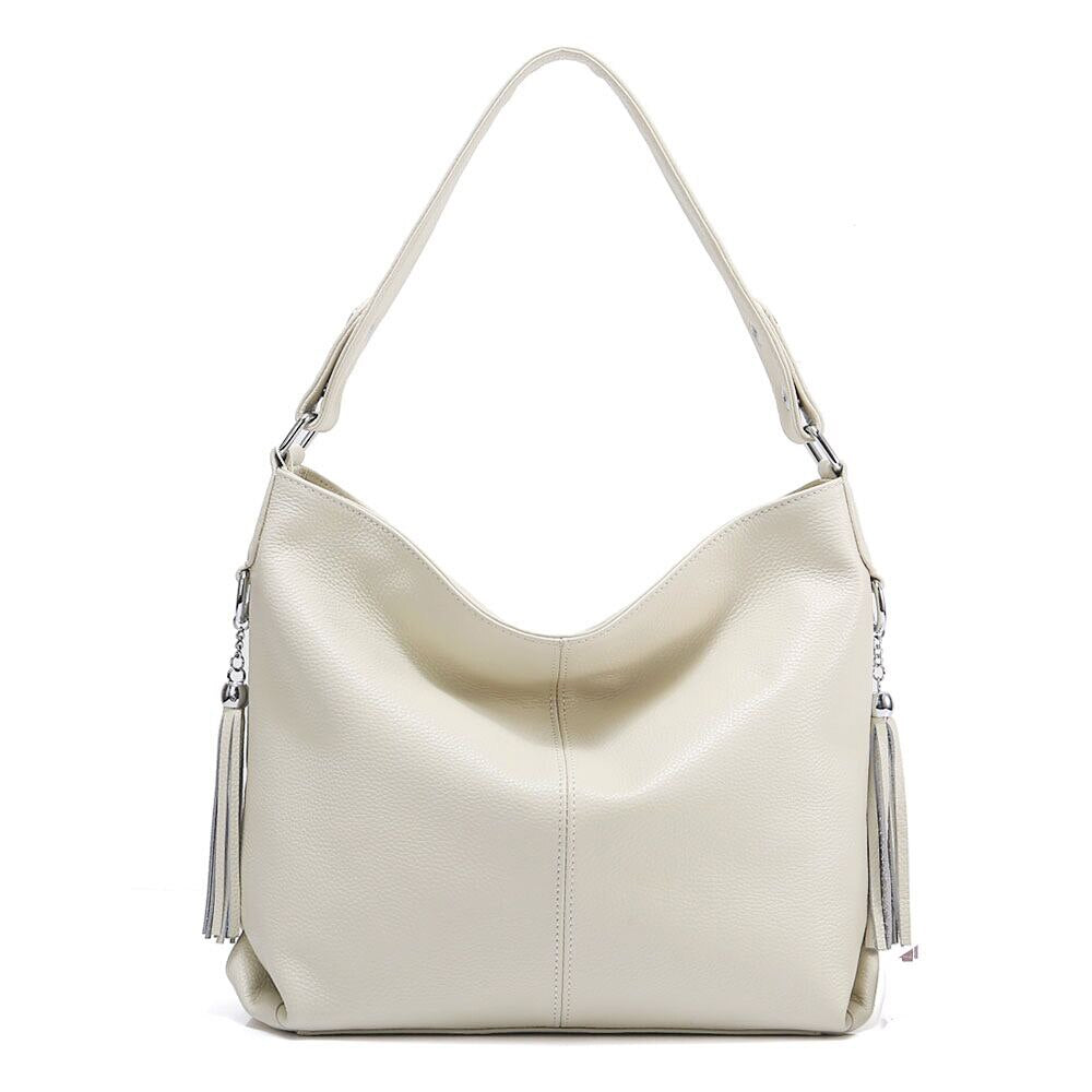 Zency Women Genuine Leather Handbag Casual Shoulder Bag Elegant Hobo Bag For Shopper Bolsa