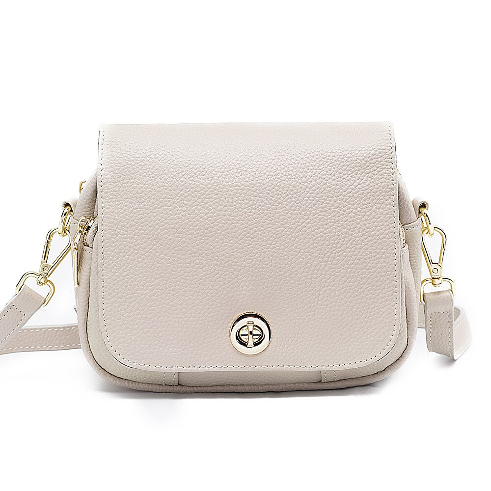 Zency Women Soft Leather Elegant Small Handbags Roomy Crossbody Bag With High Quality Vintage Hardware For Girls Leisure Purses