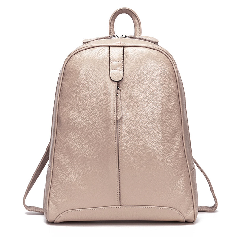 Zency 100% Soft Genuine Leather Fashion Women Backpack Casual Travel Back Pack Bag Preppy Style Girl's Schoolbag Laptop Knapsack