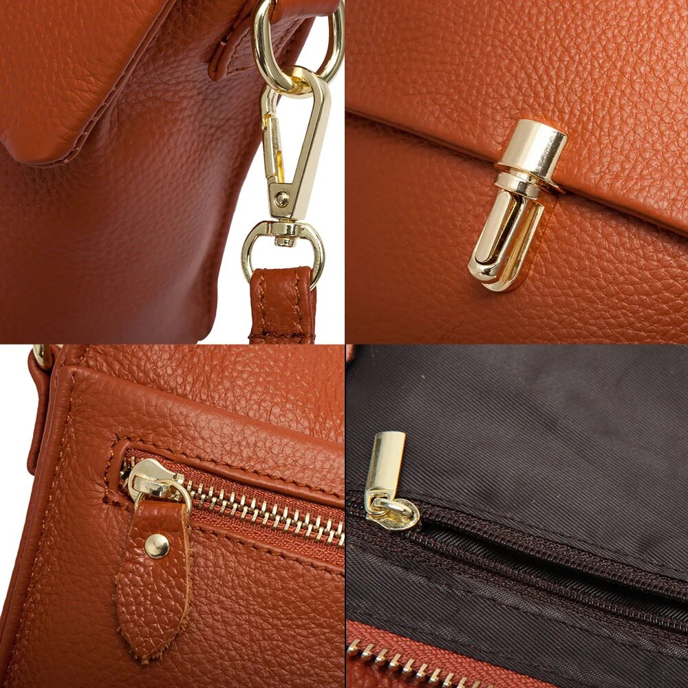Genuine Leather Fashion Women Messenger Bag Phone Purse