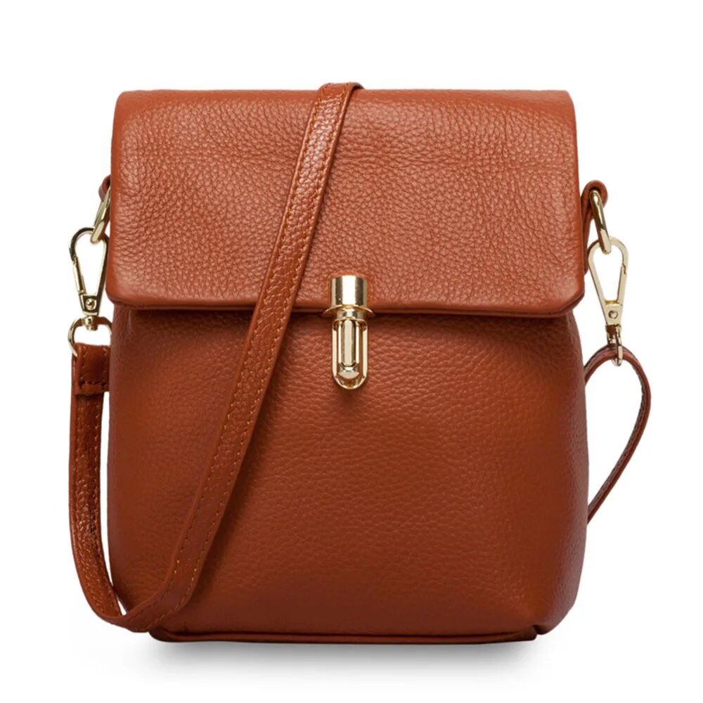 Genuine Leather Fashion Women Messenger Bag Phone Purse