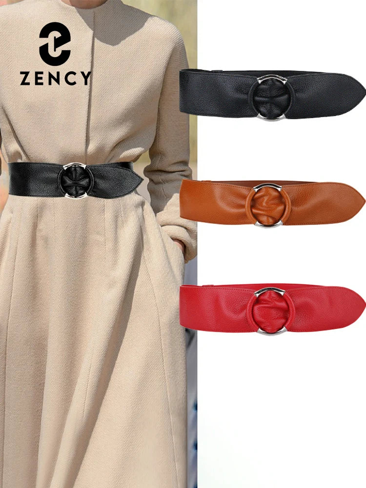 Fashion Genuine Leather Waist Seal Ladies Top Layer Cowhide Belt Versatile