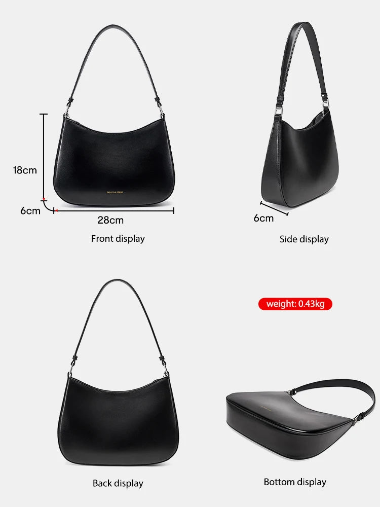 Women's Elegant French Style Red Shoulder Underarm Bag New Fashion Handbag