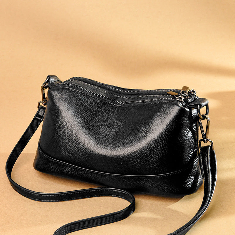 Zency Genuine Leather Women's Bag - Minimalist Large Capacity Shoulder Crossbody Bag - Top Grain Cowhide Leather Bag