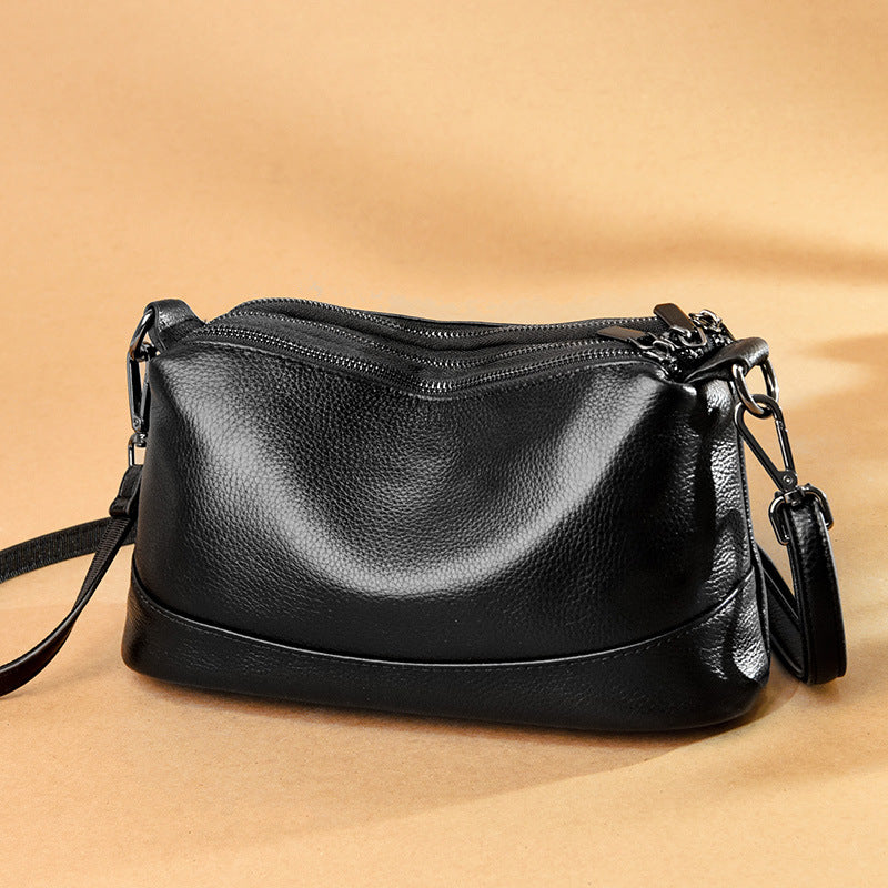 Zency Genuine Leather Women's Bag - Minimalist Large Capacity Shoulder Crossbody Bag - Top Grain Cowhide Leather Bag