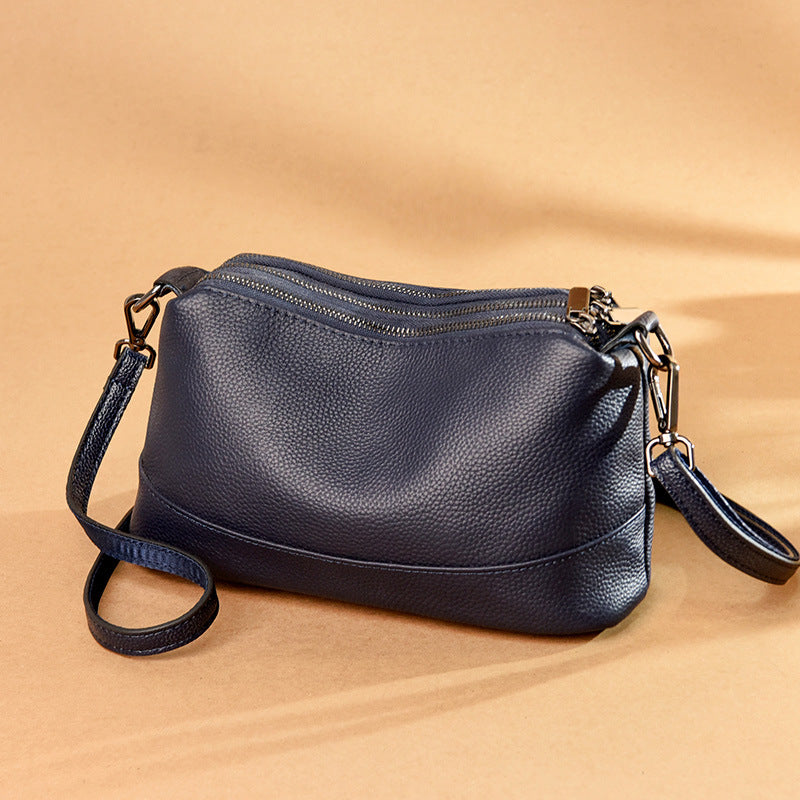 Zency Genuine Leather Women's Bag - Minimalist Large Capacity Shoulder Crossbody Bag - Top Grain Cowhide Leather Bag
