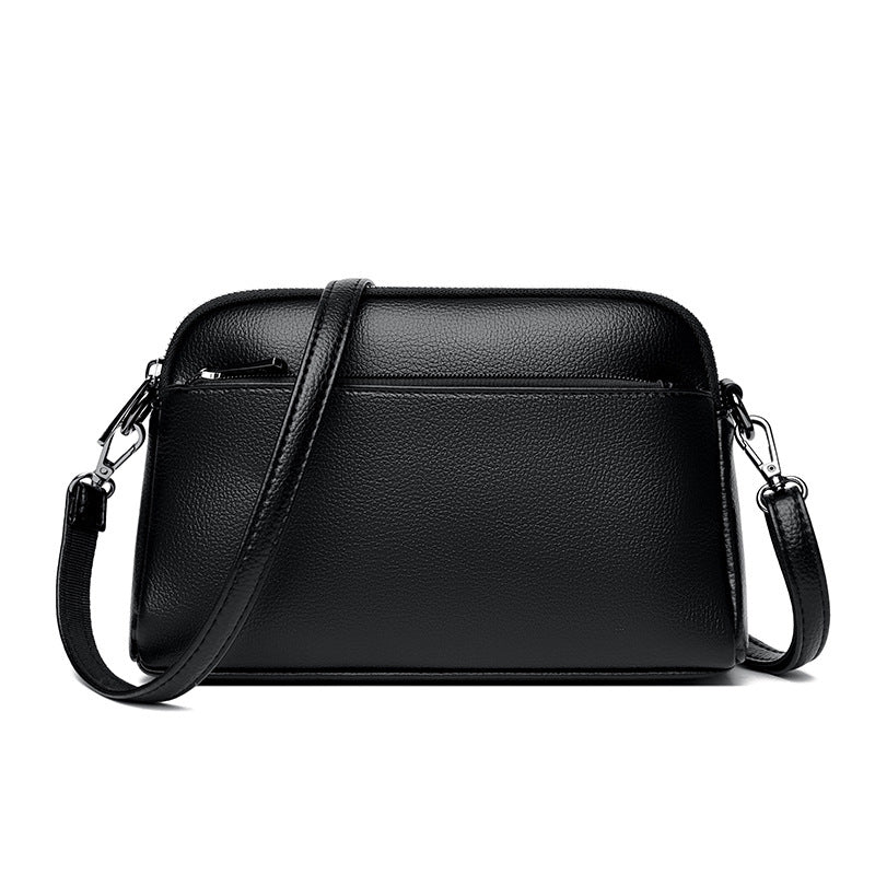 Zency Women's Single-Shoulder Crossbody Bag Versatile Soft Cowhide Leather