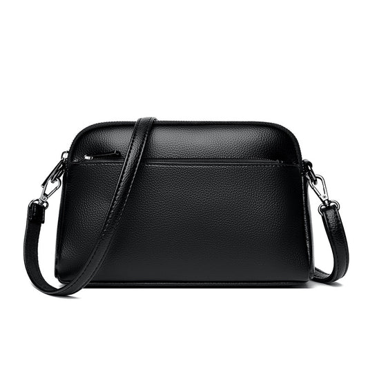 Zency Women's Single-Shoulder Crossbody Bag Versatile Soft Cowhide Leather