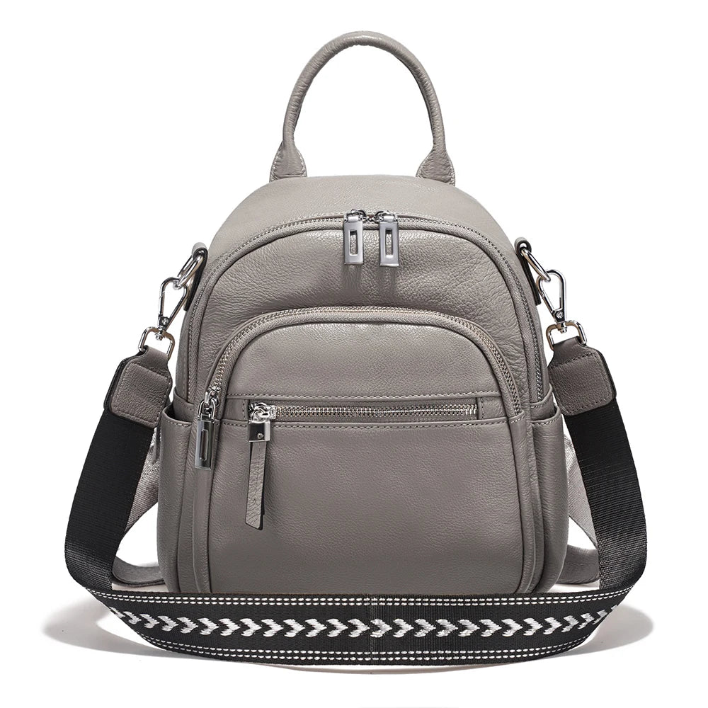 Zency Fashion Leather Knapsack Convertible Shoulder Bag