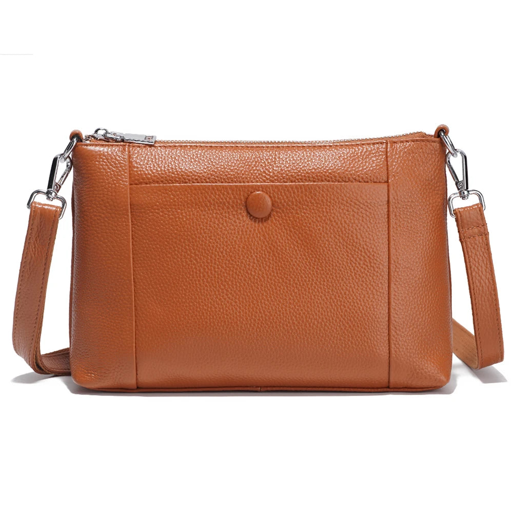 Zency Minimalist Women Purse Spring Shoulder Cross Bag 100% Genuine Leather