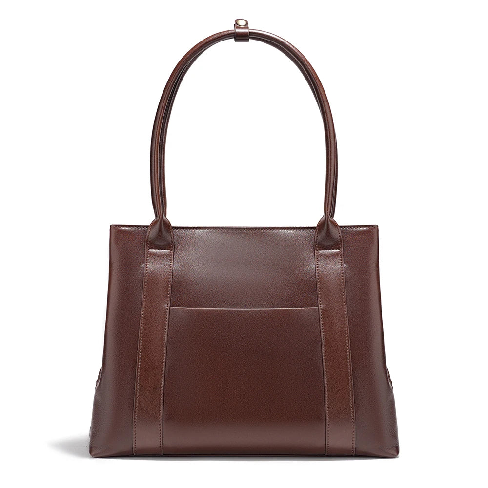 Zency Women's Genuine Leather A4 Shoulder Bags Large Capacity Handbag 2026 Fashion