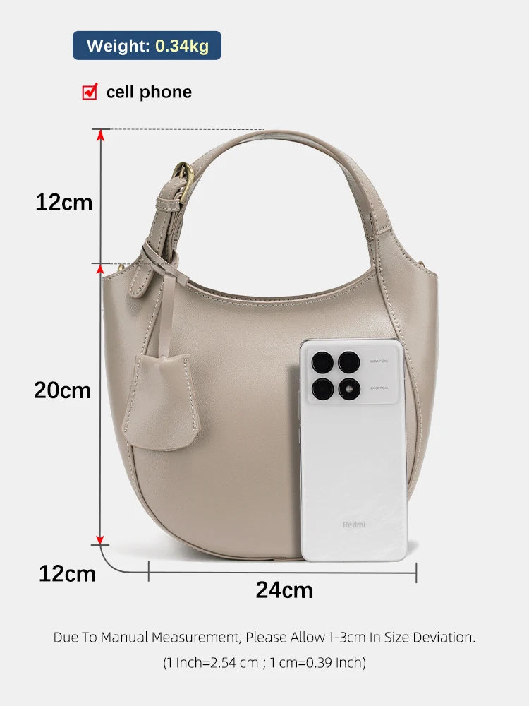 Zency Genuine Leather Shoulder Bags Stylish Crossbody Bags for Women Cowhide 2026