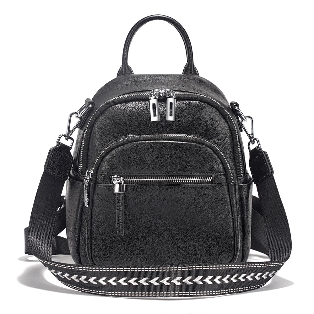 Zency Fashion Leather Knapsack Convertible Shoulder Bag