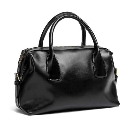 Zency Vintage Genuine Leather Top-handle Bag For Women Shoulder Handbag Crossbody