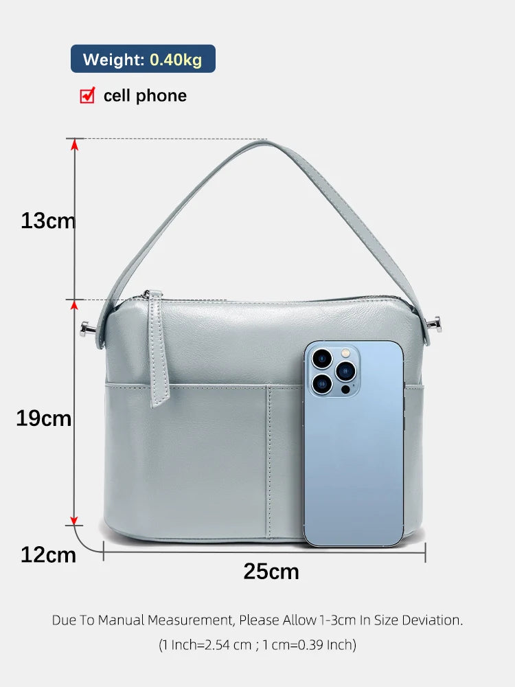 Zency Women Leather Shoulder Bag Crossbody with Long Strap