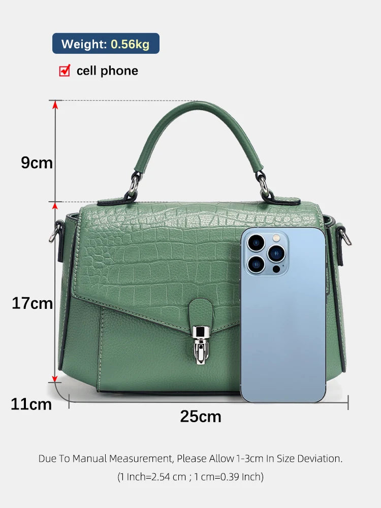 Zency Fashion Alligator Crossbody Shoulder Bag Handbag Small size