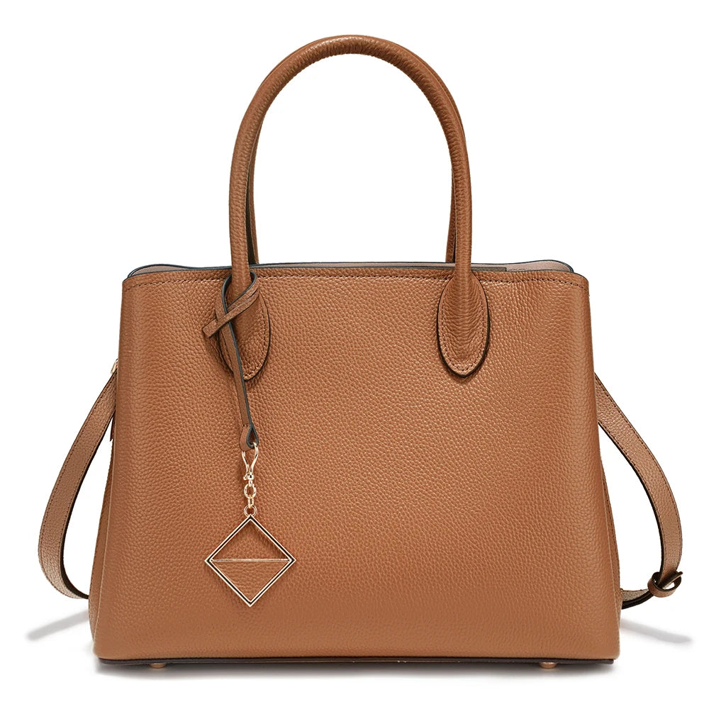 Zency Women's Leather Satchel Handbag Large Shopper Designer Shoulder Bag Top Handle
