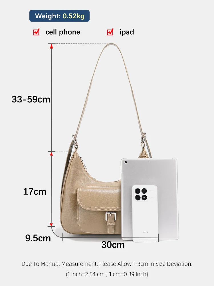 Zency Women Shoulder Bag 100% Genuine Leather Large Handbag