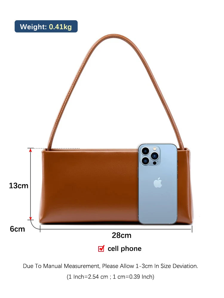 Zency Designer Handbag Fashion Women Leather High Sense Shoulder Bag Ladies Underarm Bag