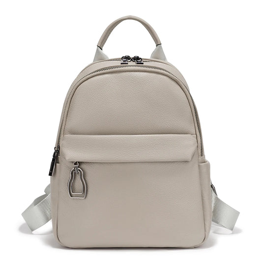 Zency 100% Genuine Leather Backpack For Women High Quality Female Travel Knapsack