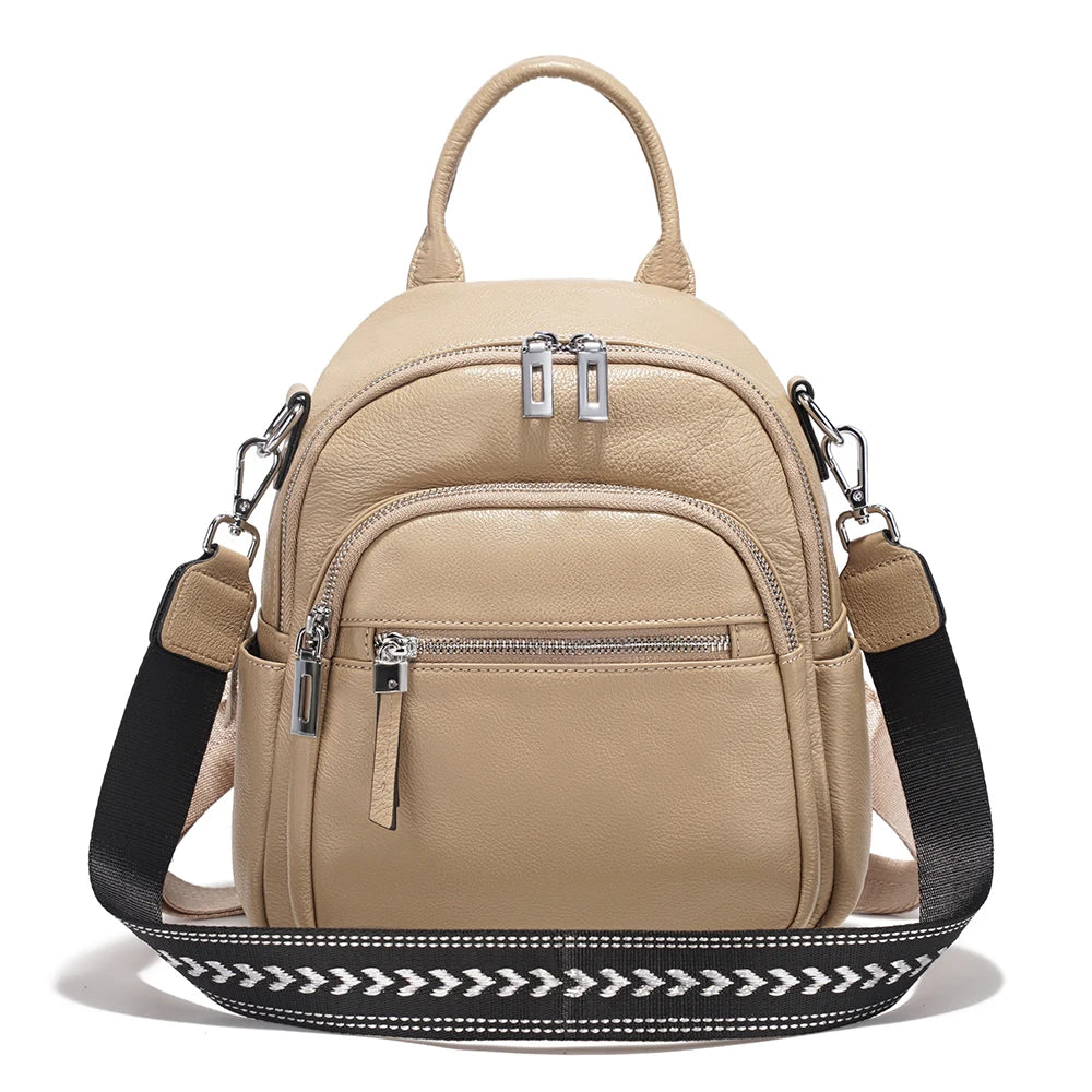 Zency Fashion Leather Knapsack Convertible Shoulder Bag