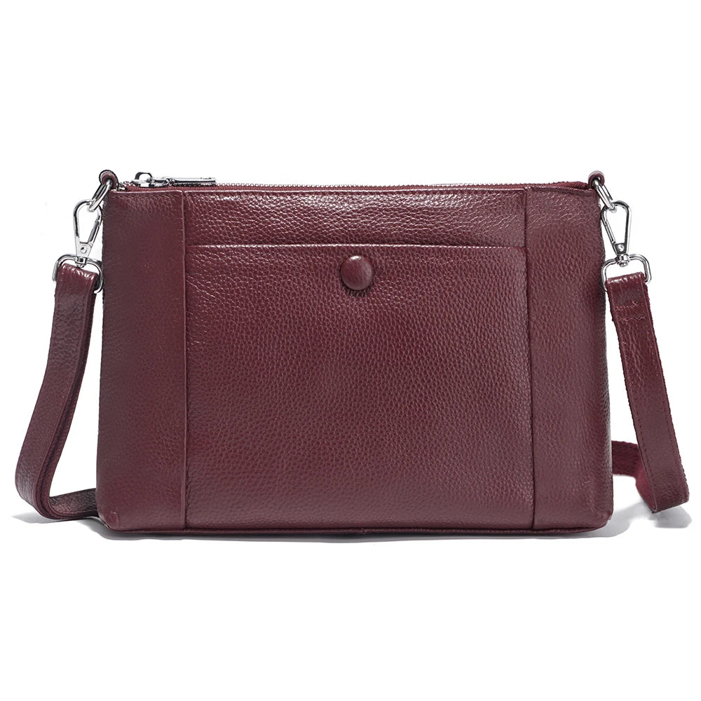 Zency Minimalist Women Purse Spring Shoulder Cross Bag 100% Genuine Leather