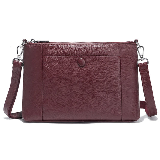 Zency Minimalist Women Purse Spring Shoulder Cross Bag 100% Genuine Leather