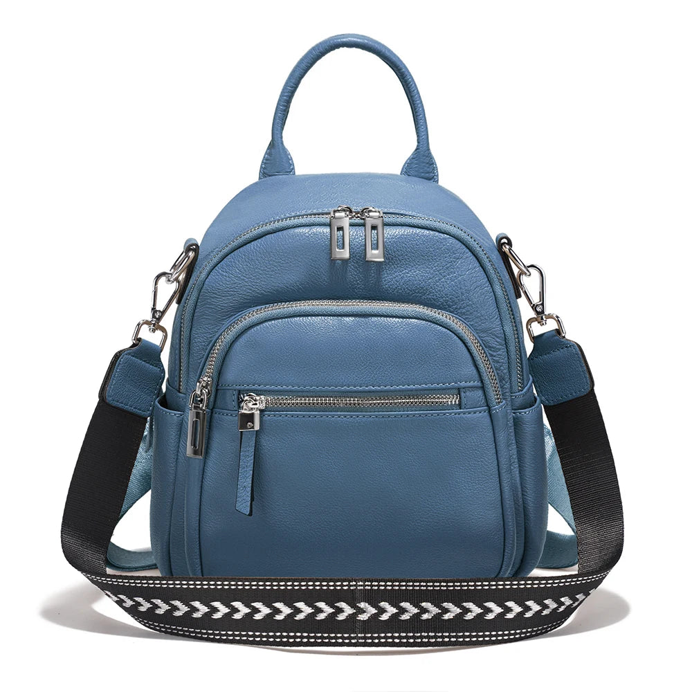 Zency Fashion Leather Knapsack Convertible Shoulder Bag