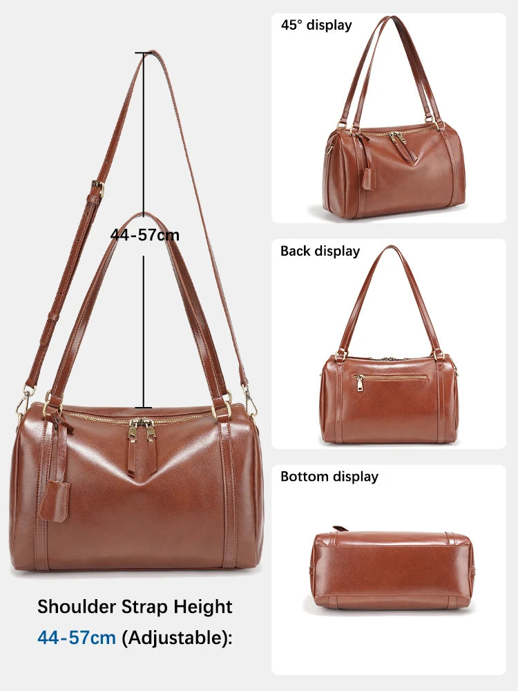 Zency Premium Genuine Leather Designer Handbag Women Shoulder Bag Crossbody