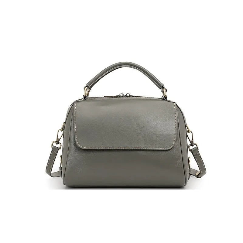 Zency Genuine Leather Women's Handbag Designer Crossbody Wide Strap Large Capacity Shoulder Bag