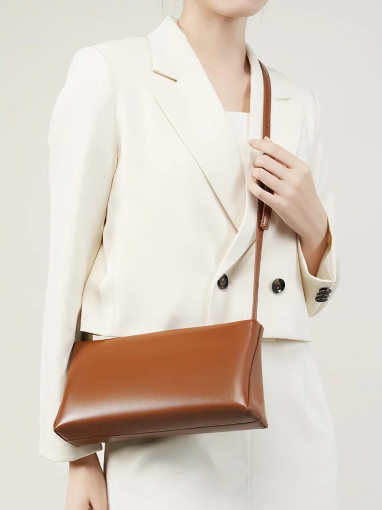 Zency Designer Handbag Fashion Women Leather High Sense Shoulder Bag Ladies Underarm Bag