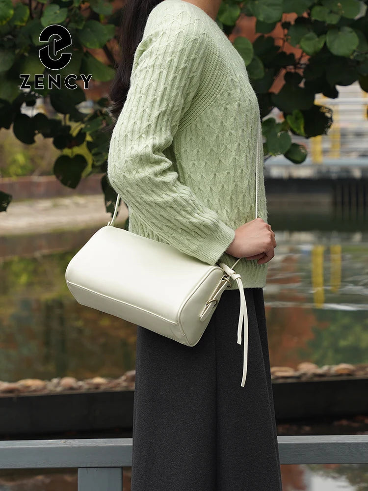 Zency Women's Genuine Leather Crossbody Bag High Quality Cowhide Leather Shoulder Bags