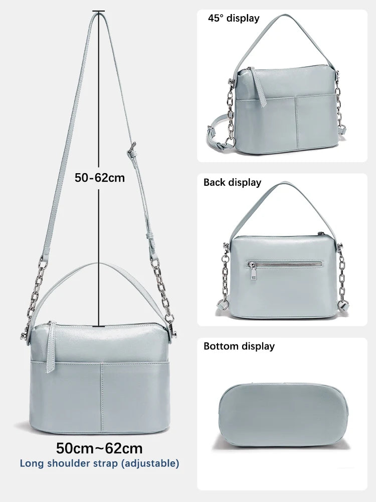 Zency Women Leather Shoulder Bag Crossbody with Long Strap